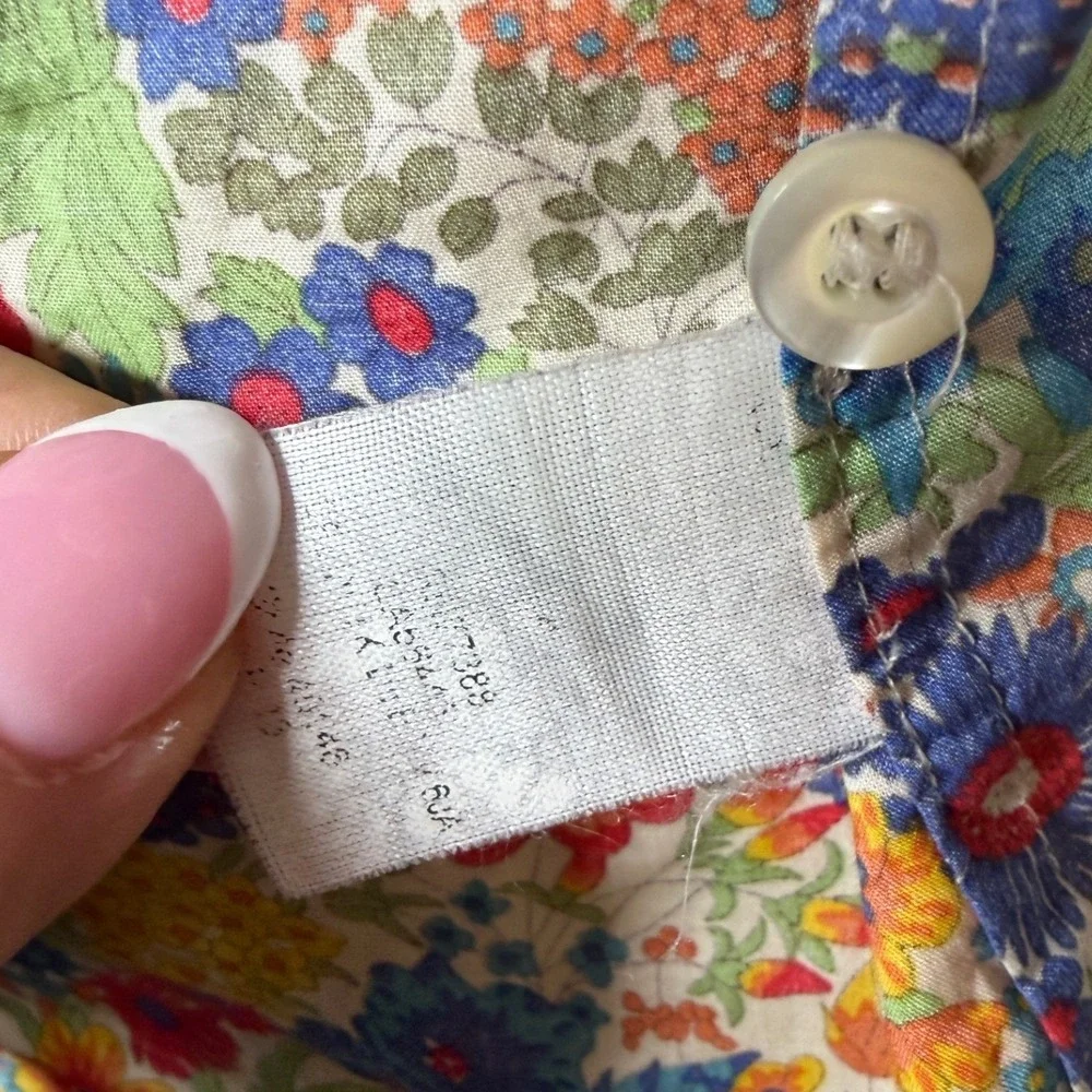 J.Crew Liberty Art Fabrics Floral Button Down Shirt Margaret Annie Print 4 Faded